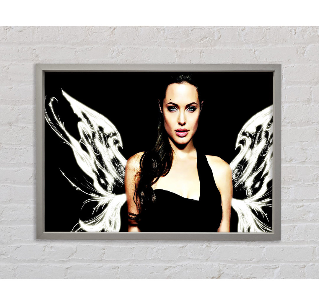 Angelina Jolie Angel Wings - Einzelner Bilderrahmen Kunstdrucke auf Leinwand