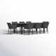 Georgiana 86.5'' Rectangular 8 - Person Outdoor Dining Set with Cushions