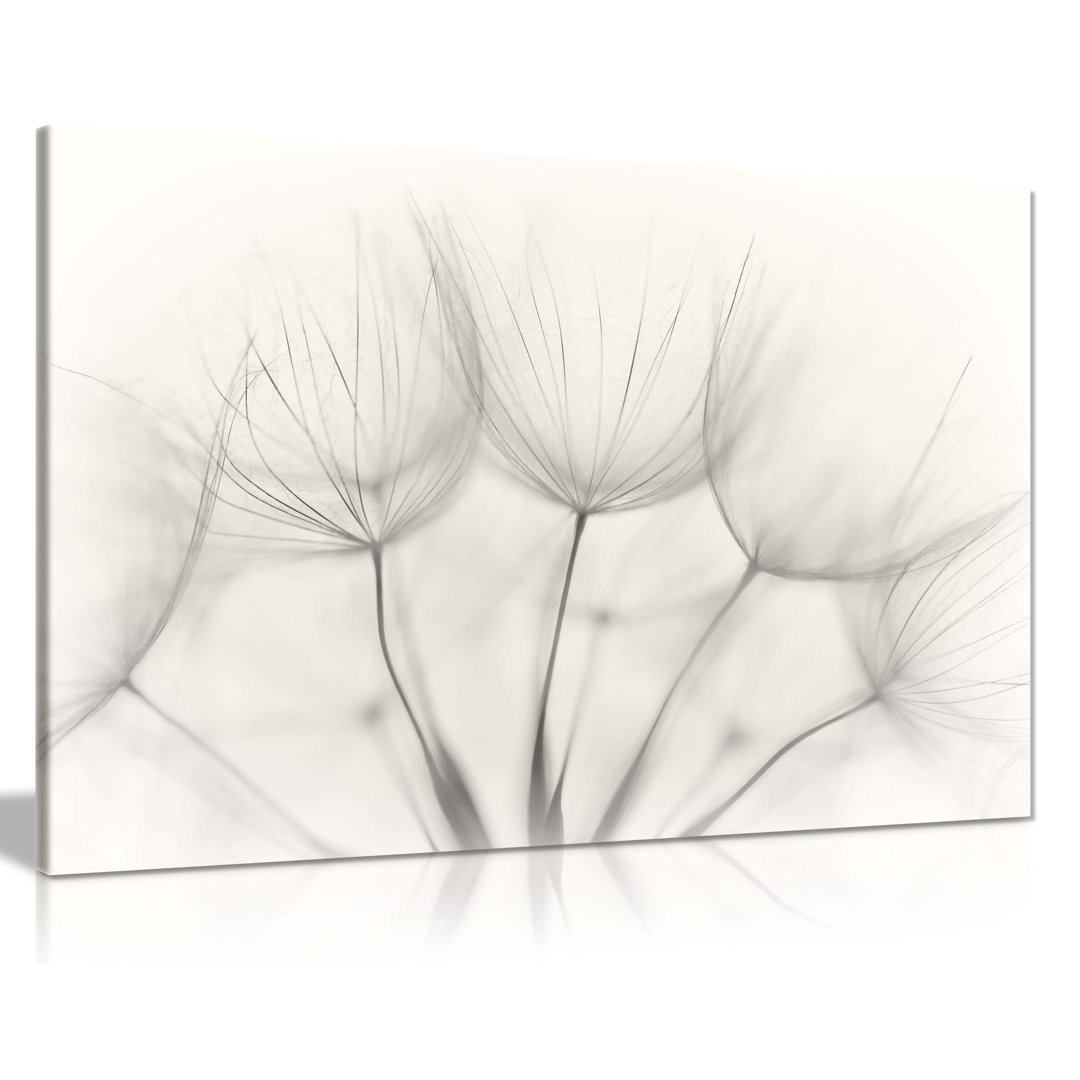 Panther Print Fine Art Prints Soft Dandelion Flowers Close Up Artistic Framed Canvas Prints, Pictures For Home Walls, Bedroom, Living Room & Bathroom