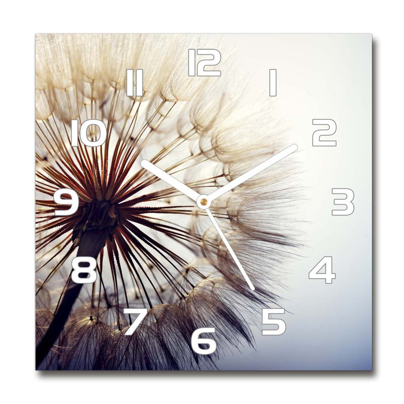 Harshiv Glass Wall Clock, White/Brown
