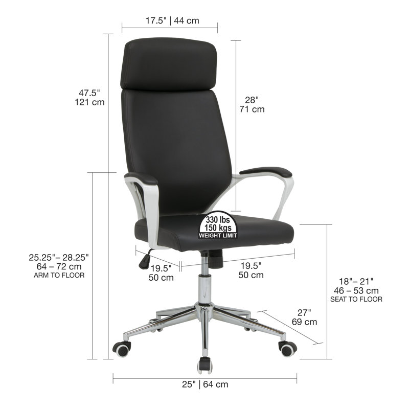 Latitude Run® Adjustable Reclining Ergonomic Swiveling PC & Racing Game Chair in Black