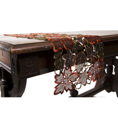 Amryis Embroidered Cutwork Mini Fall Table Runner