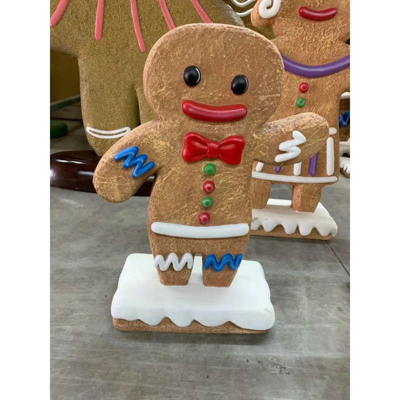 Small Boy Gingerbread Cookie Over Sized Statue