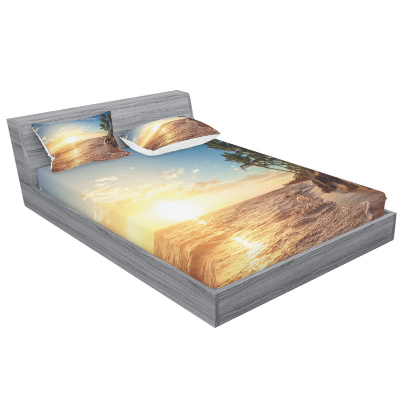 Microfiber Sheet Set, Queen Sheet Set with Fitted Sheet