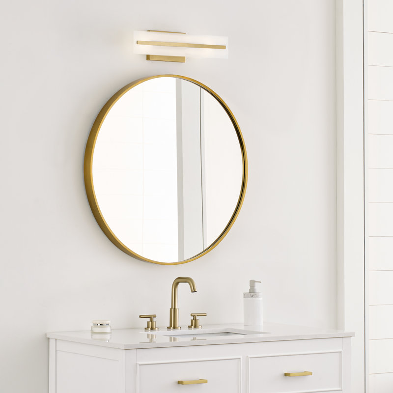 2 - Light Vanity Light, Satin Brass