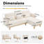 86.6'' 3-Level Adjustable Chenille Reversible L-Shaped Sectional-419267788