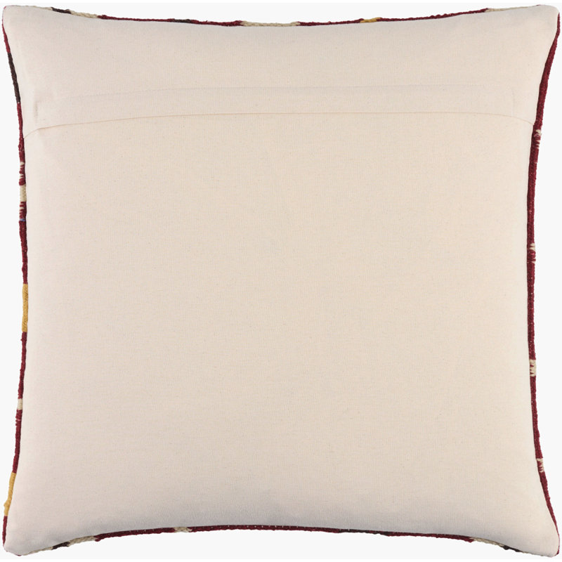 Blanche Accent Pillow, 18"H x 18"W, Red Ikat
