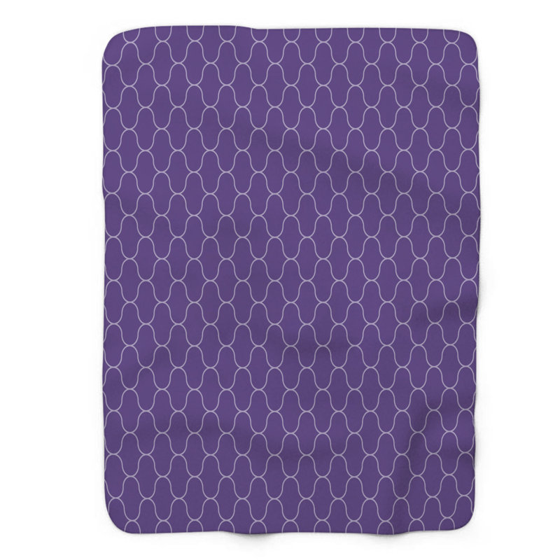 Harmonie mauve et orange - couverture Sherpa de qualité supérieure 1 pièce, L 50 po x L 60 po