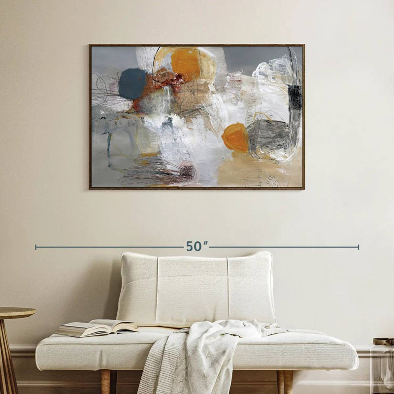 Décollage, Cadre flottant noyer, 40 po x 27 po