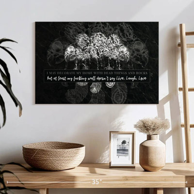 Citation gothique sur toile