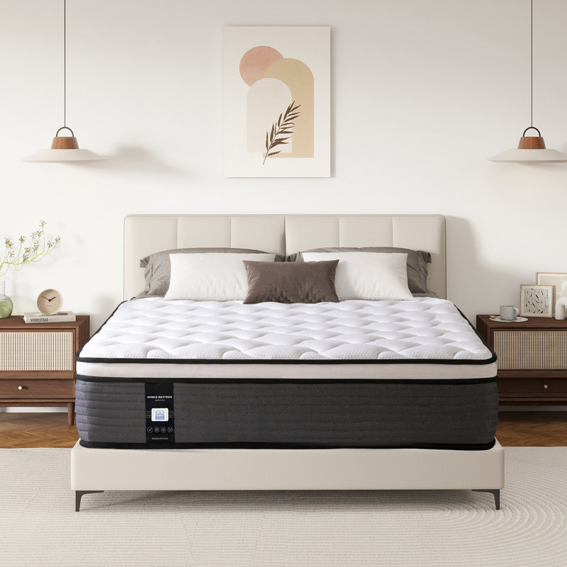 Meith 12" Plush Memory Foam Hybrid Mattress in a Box, OEKO-TEX® Certified, King, 12"