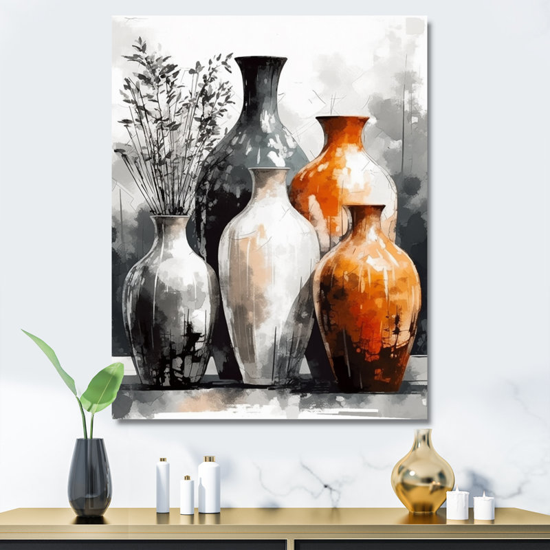 Vase Kayse, H 32 po x l 16 po, Toile tendue