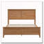Lit plateforme double en bois massif-679618089