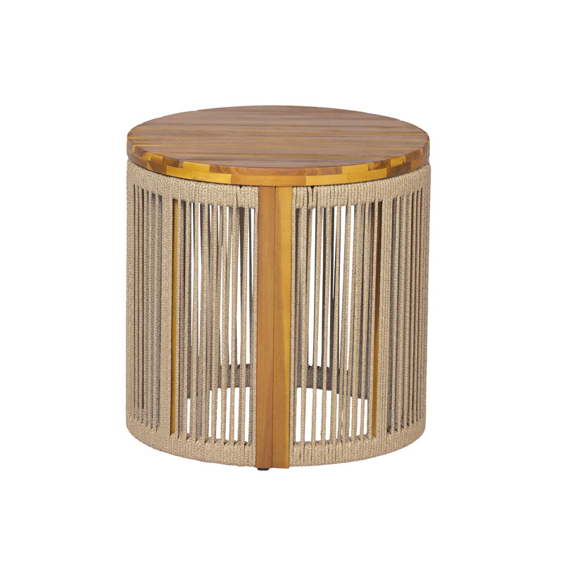 Table d'appoint Ayal Modern Coastal, Brun