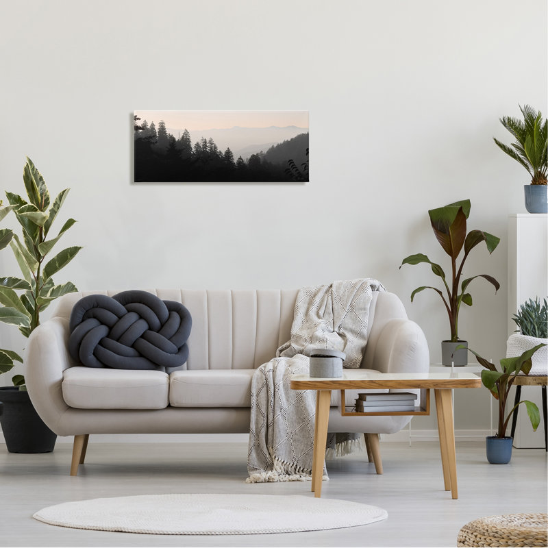 «Woodland Forest Nature Silhouette Warm Sky Mountains» par Lori Deiter - photographie sur toile tendue