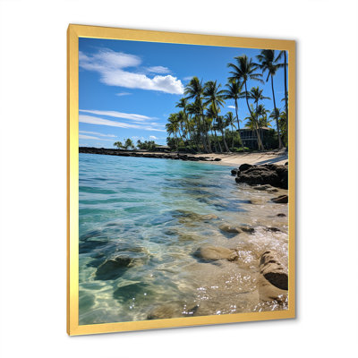 «Blue Pristine Coastal Haven I», art mural plage