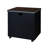 Pasqual Steel Mobile Locking Utility/Fax/Copy Table 30" X 23.25" - Neo Walnut Top, Black Base-122430401