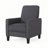 Smoke Fabric Push Back Chair For Elegant Home Décor