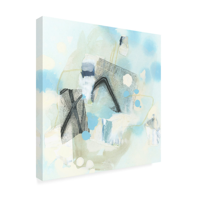 Orren Ellis June, Erica Vess, relique bleue II, art mural sur toile, H 18 po x l 18 po