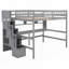 Lit mezzanine double avec bureau-1390849291