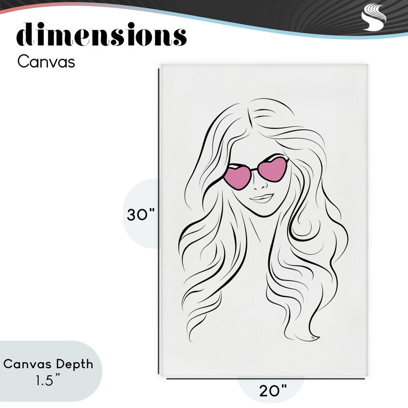 Toile de lunettes de soleil Leila rose, conception par Martina Pavlova, H 30 po x l 20 po