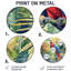 Perroquet tropical dans la forêt tropicale I - impression d'art moderne en métal rouge, art mural rond en métal perroquet-1152977421