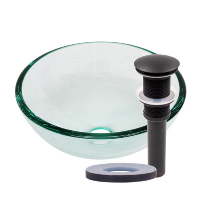 Glass Circular Vessel Bathroom Sink