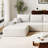 37.40"Sofa Ottoman ,No Assembly Required,White