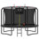 Trampoline noir Acwarm Home 2026 14Ft - 1500Lbs, Astm, avec ensemble de basketball léger à DEL, filet, échelle et coussin