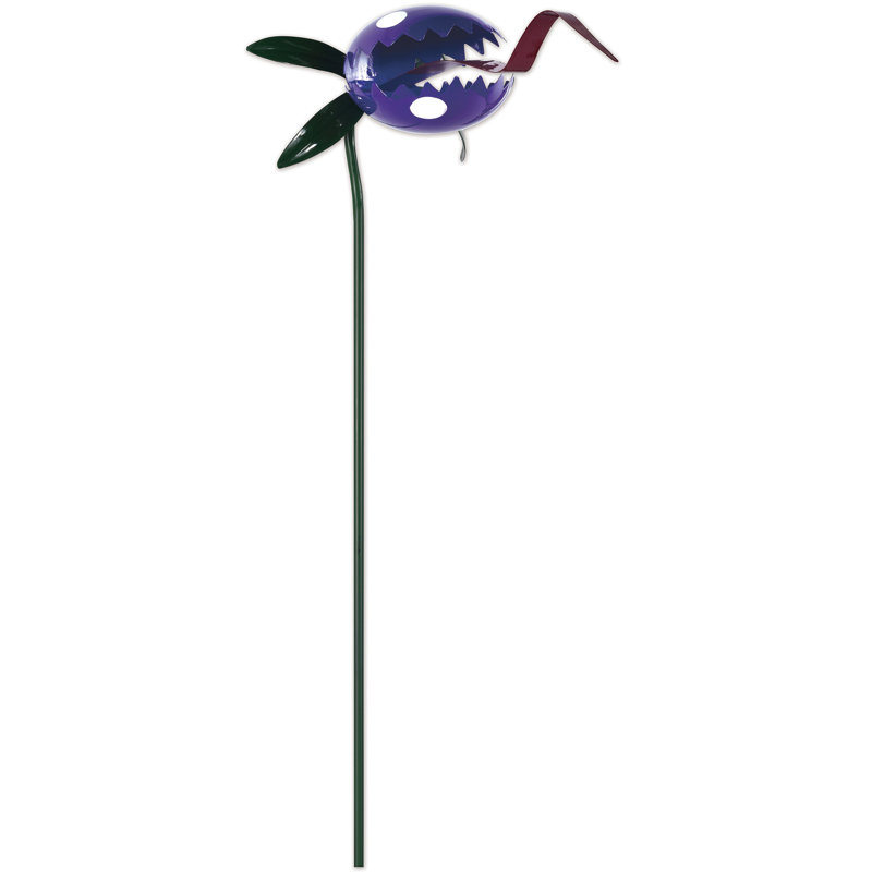 Piquet de jardin monstre, H 20 po x l 6 po x P 9,5 po, Mauve