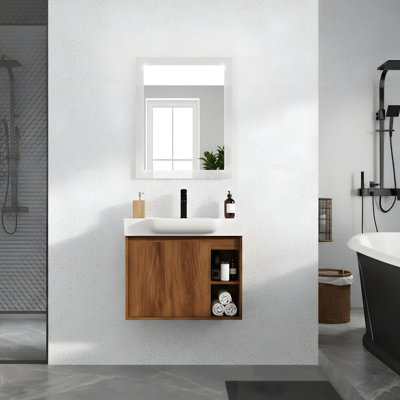Meuble-lavabo mural compact