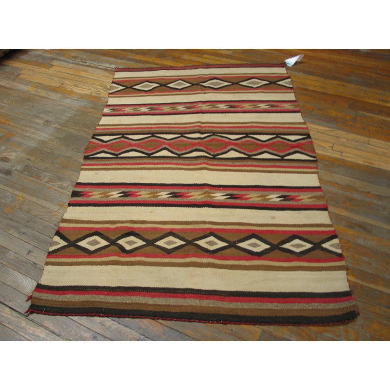 Tribal Flatwoven Antique Native American Navajo Rug