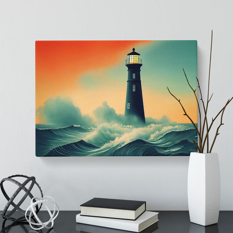 Lighthouse Seascape Vol.2 - Wrapped Canvas Print, 35cm H x 50cm W x 3cm D