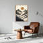 Art mural rétro sur toile de montagnes avec des pins-384814398