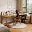 Bureau en bois massif en L Burlywood-1864681900-1864681898