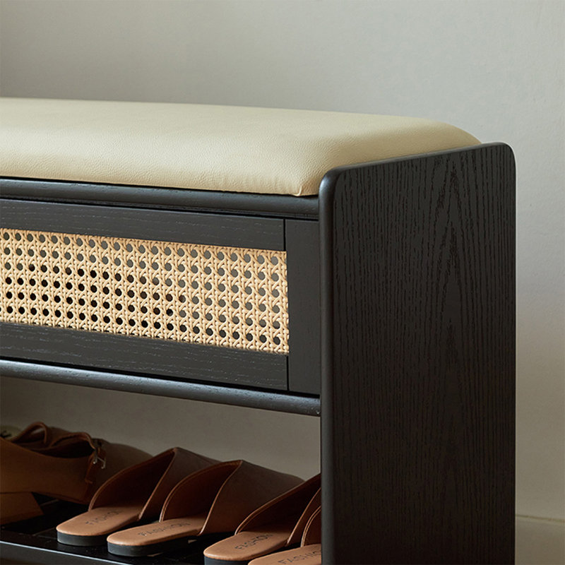 Black Upholstered Bench