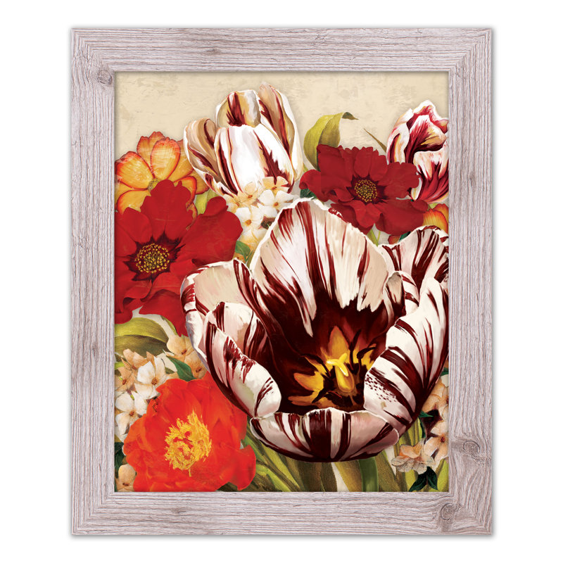 Red Bouquet, reproduction encadrée, H 20 po x l 16 po x P 0,75 po
