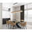 Extendable Glass Top Metal Base Dining Table