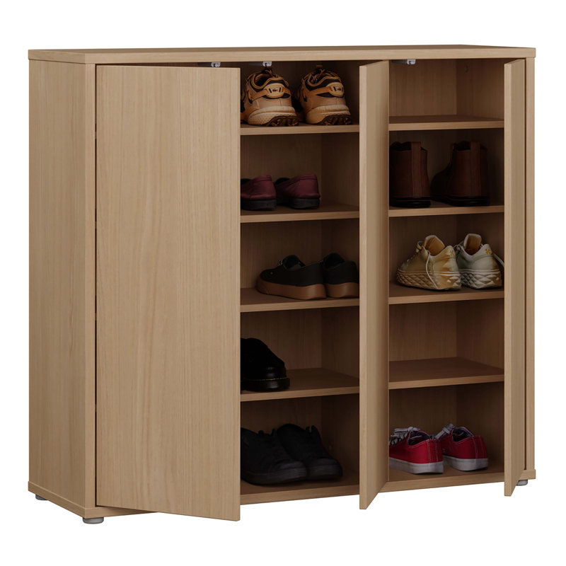 Saabir 20 Pair Shoe Storage Cabinet, Oak