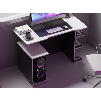 Jahya L-Shape Desk with Built in Outlets