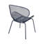 Fauteuil en fer forgé bleu marine Hauteur, 24,23, 25,63, fer bleu marine, conception relaxante, hauteur 34, 24,8, 25,5