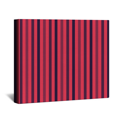 Red Navy Stripes Canvas Gallery Wrap in Many Sizes