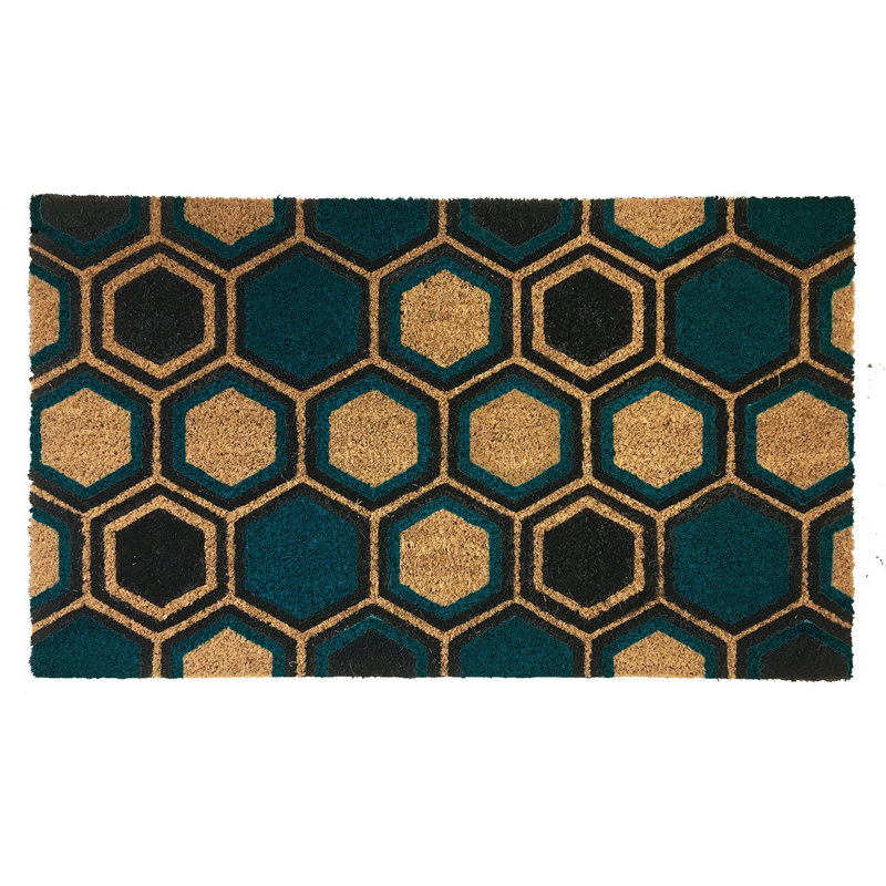 Alfret Non-Slip Geometric Doormat