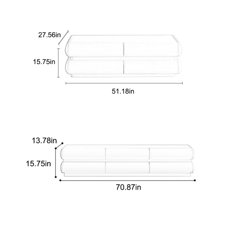 Le meuble télé et la table basse sont durables