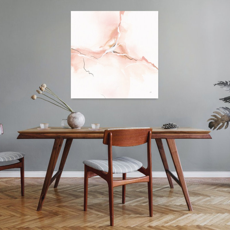 Marbre rose II, art contemporain abstrait, H 32 po x l 32 po