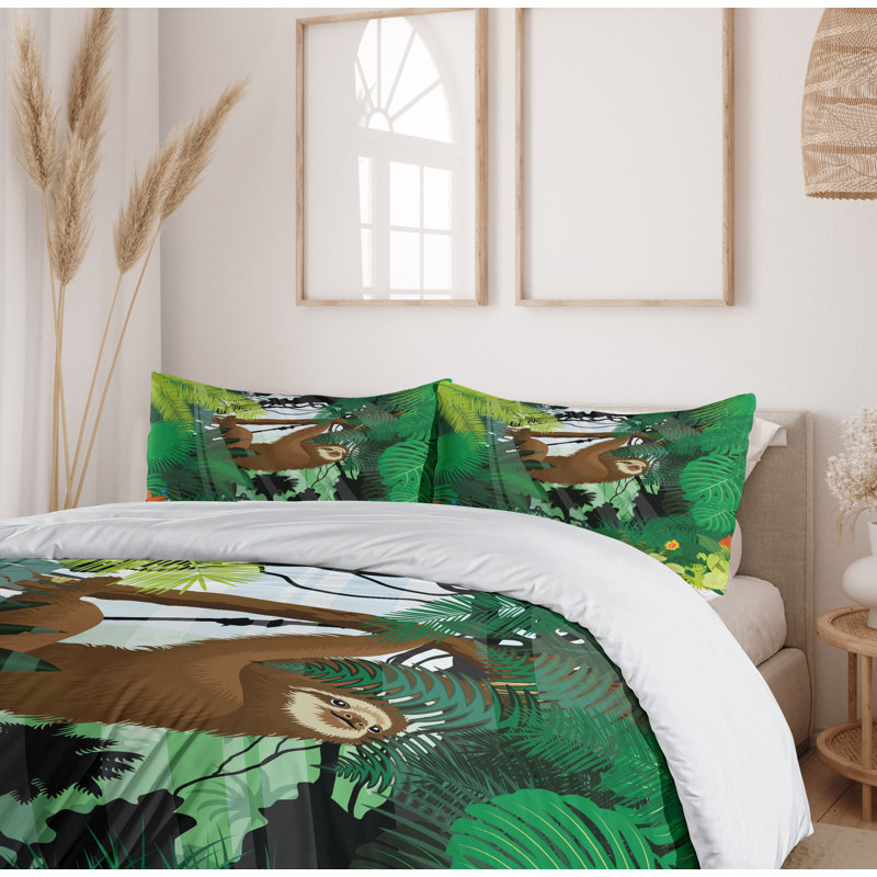 Sloth Coastal Polyester Duvet Cover, King