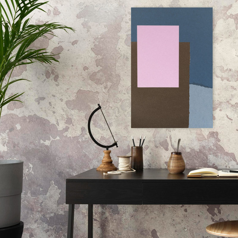 Art contemporain abstrait géométrique, H 24 po x l 16 po