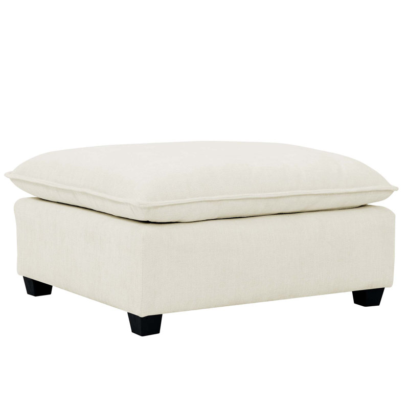 Repose-pieds modulaire contemporain en tissu Lin