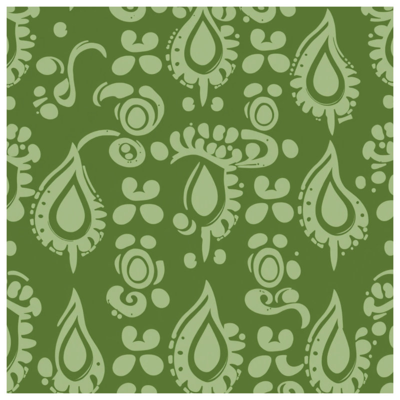 Coussins décoratifs à motif cachemire vert, 18 x 18 inches