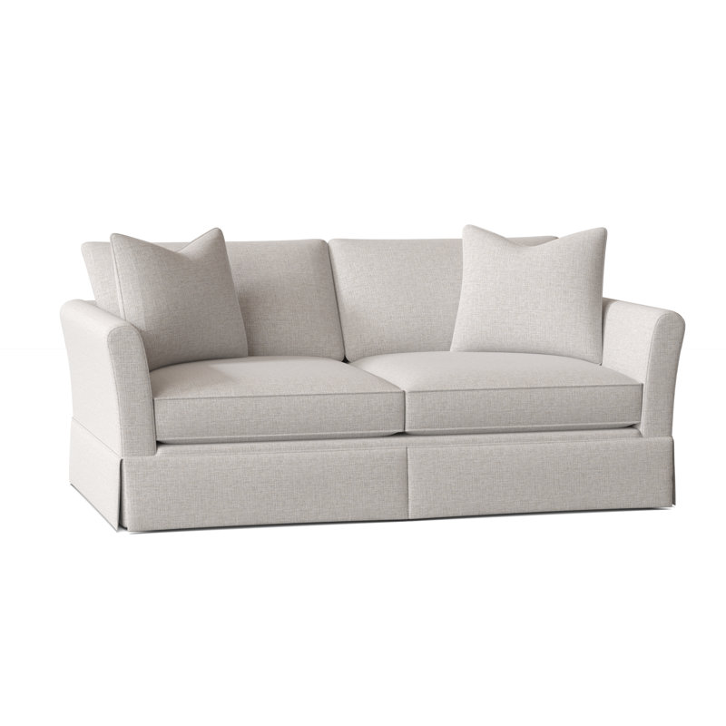 Divan-lit rembourré Shelby, Tissage natté ivoire Drusky Sustain®